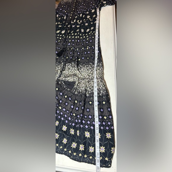 Free People RARE Feelings Tiered Maxi Boho Whimsigoth Dress Multicolor Size M - Picture 14 of 16